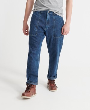 Superdry Lionel Easy Fatigue Jeans Férfi Nadrág Kék | ZBXQI7659